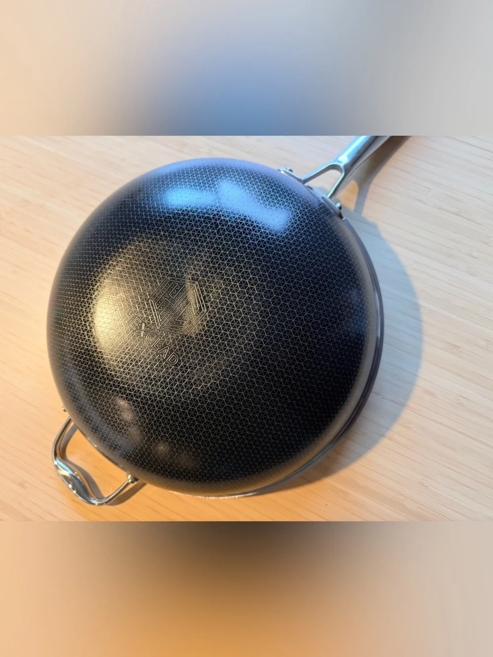 Hexclad Hybrid Nonstick Stainless Steel Cast Iron 12 inch Wok Sauce Pan Pot